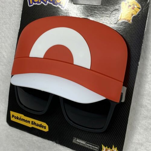Pokémon Trainer Sunstache Sunglasses Glasses Costume Halloween Red Ash Kethum - Fresh Stock Dated February 2026