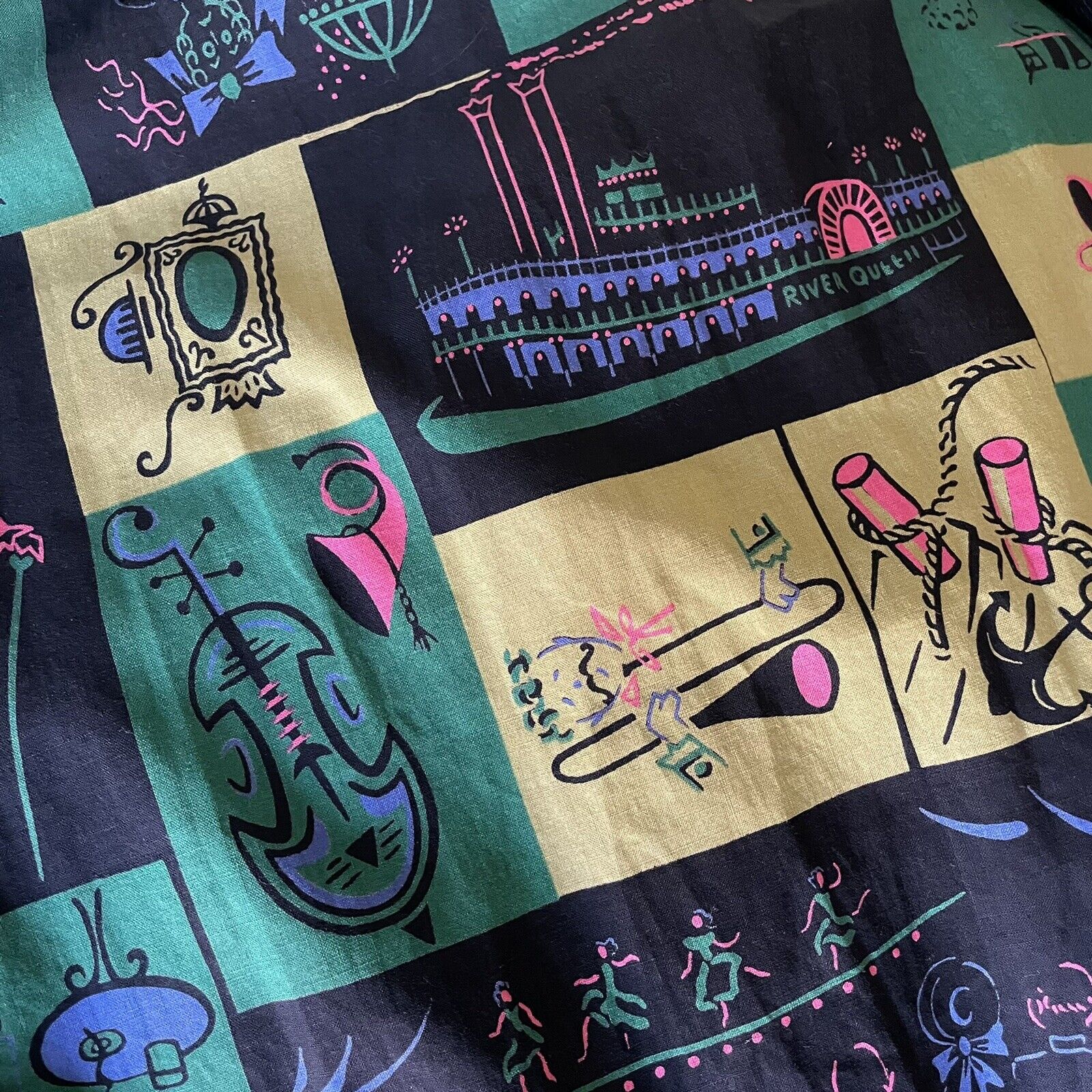 Vintage 1950’s Novelty Print Skirt AAA Artist New Orleans Jazz - Fresh Stock Dated March 2026