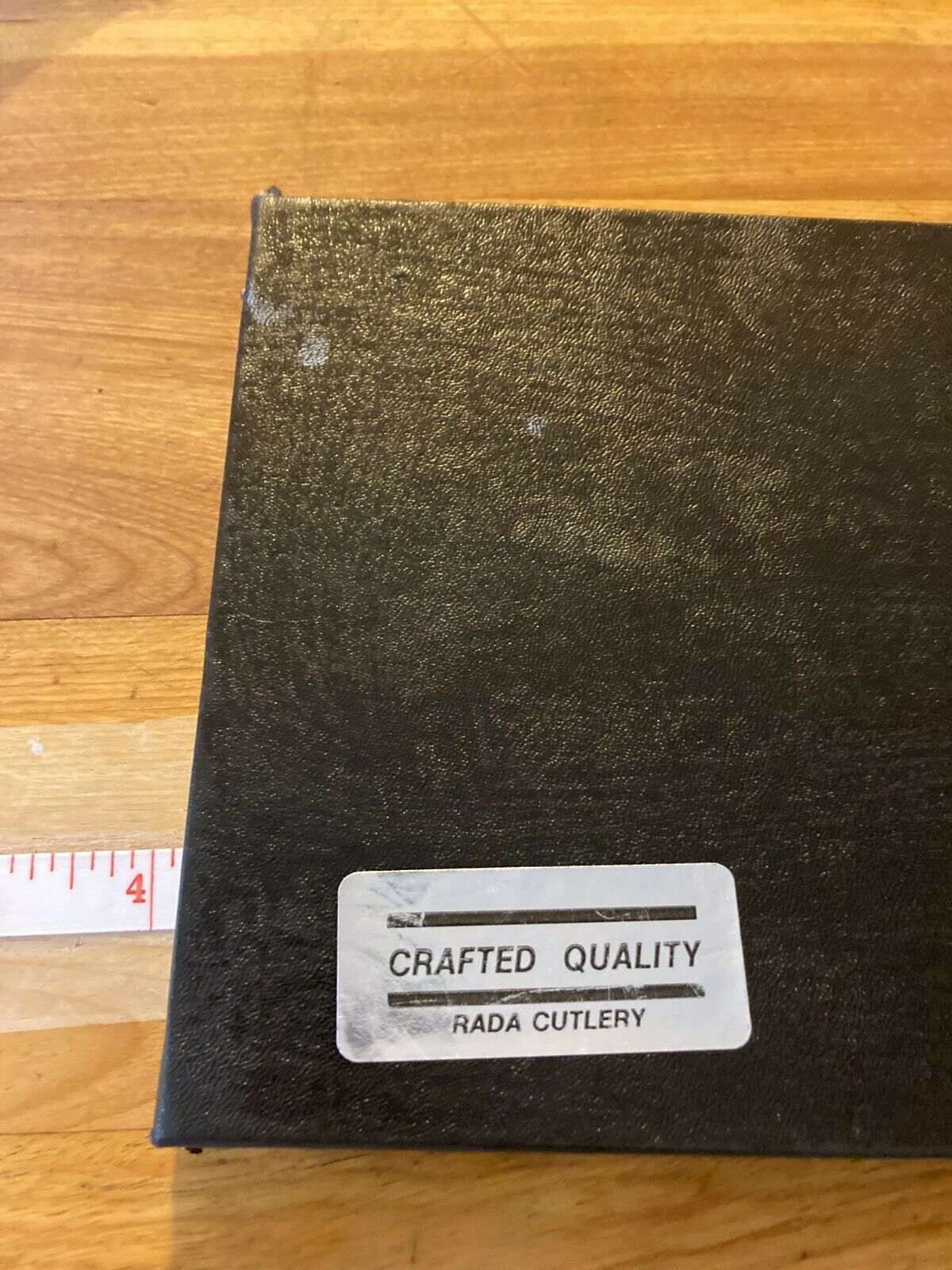 Vintage Rada Cutlery Steak Knives Stainless Steel W/ 3 Rivet Black Alum. Handles - Fresh Stock Dated December 2025