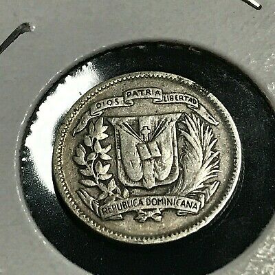1956 DOMINICAN REPUBLIC SILVER 10 CENTAVOS - Fresh Stock Dated December 2025