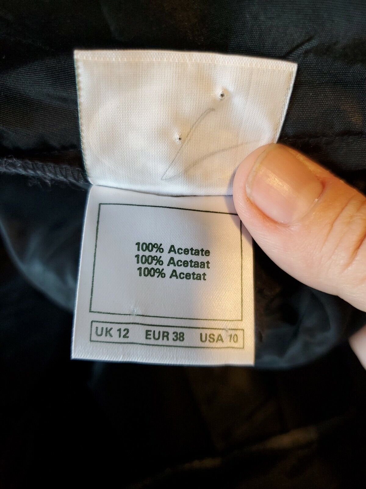 Vtg Laura Ashley Black Victorian Skirt Knife-Pleated Midi High Waist Size 10 - Fresh Stock Dated March 2026