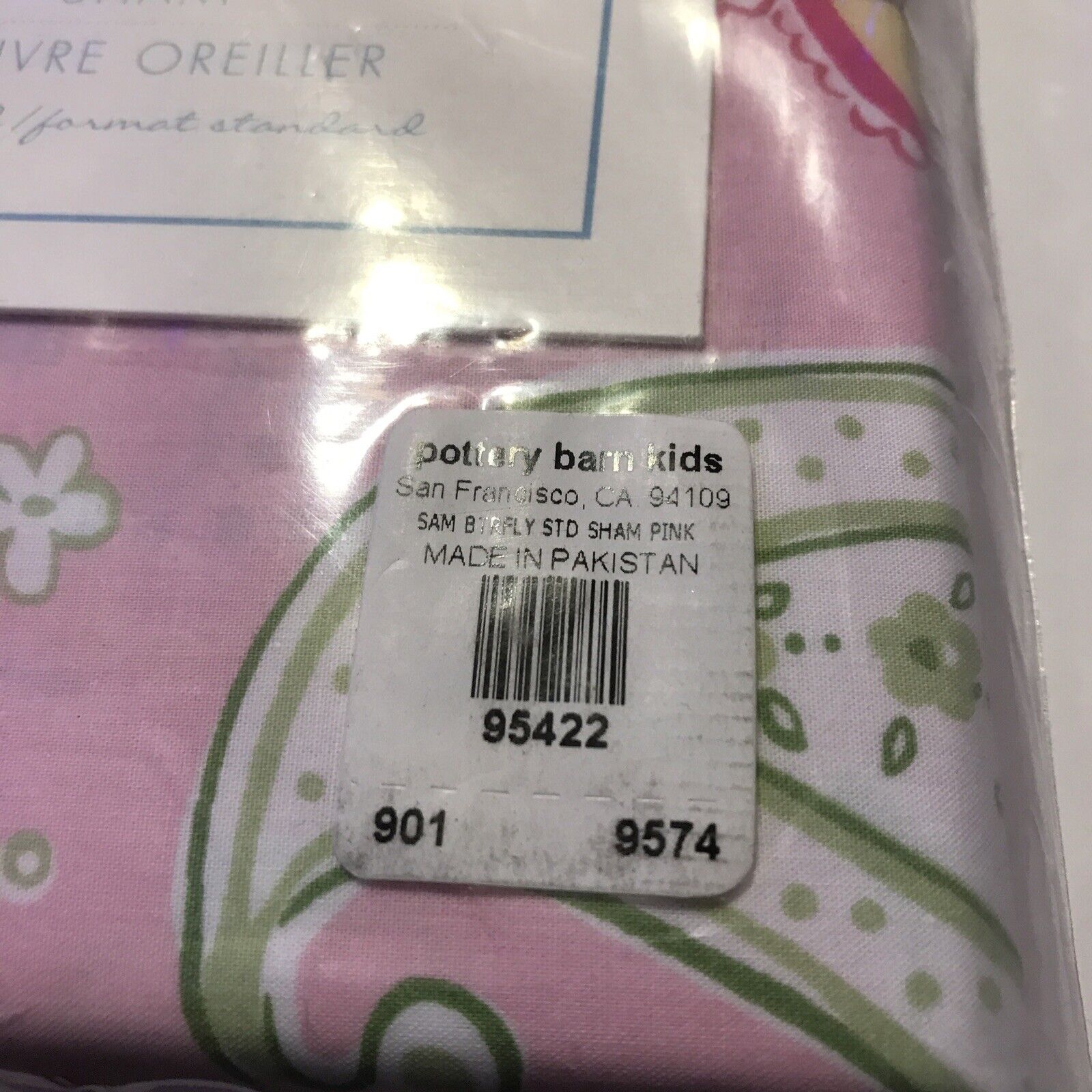 1 Pottery Barn Kids Samantha Standard sham Butterfly🦋 Paisley Floral Pink - Fresh Stock Dated February 2026