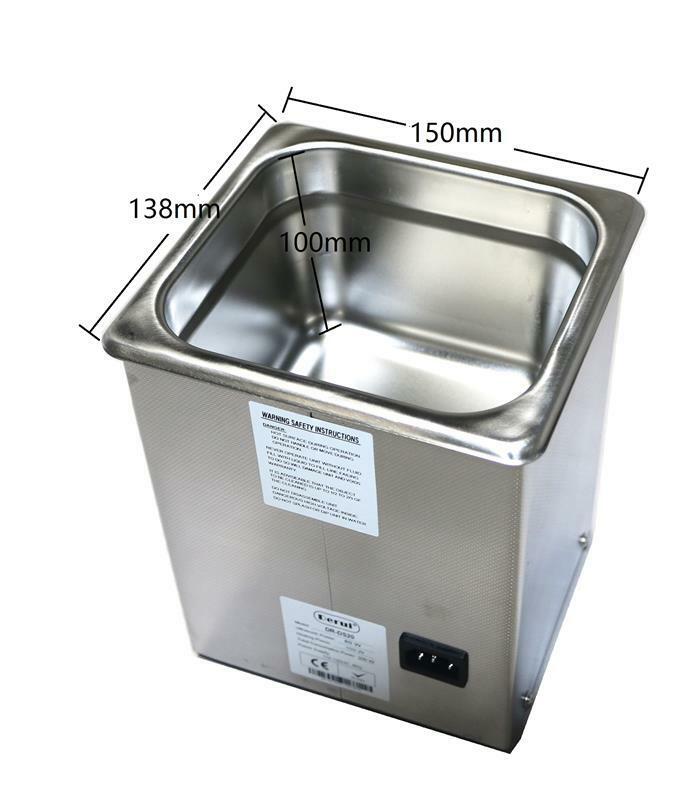 2L Watch Jewelry  Parts Dental Ultrasonic Cleaner  Stainless Steel Clean baths - Fresh Stock Dated February 2026
