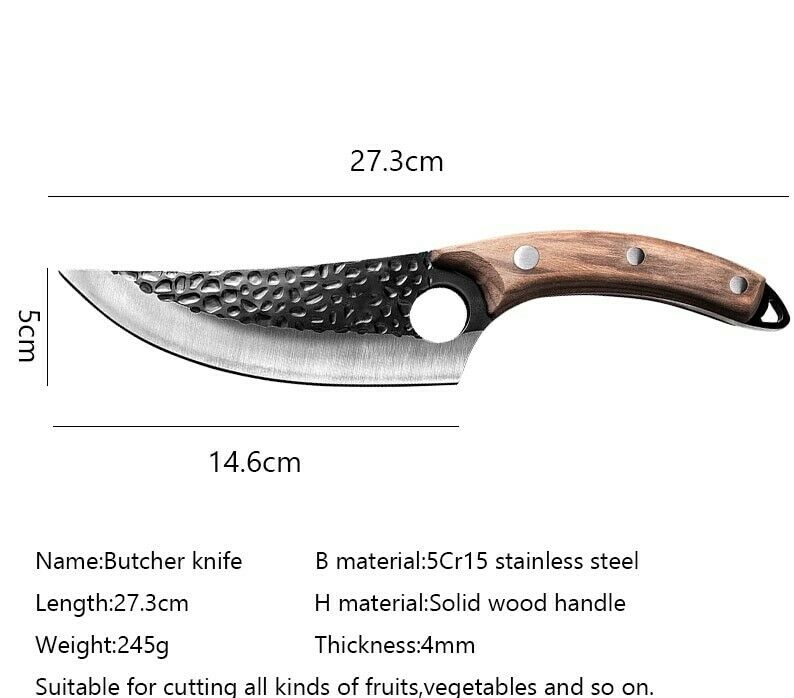 Japanese Hand Forged Cleaver Stainless Steel Boning Knife Kitchen Cooking Knife - Fresh Stock Dated December 2025