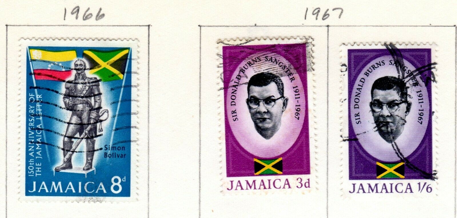 Jamaica Scott 249//270 Used on 2 Album Pages Issued 1966-1968 - Fresh Stock Dated February 2026