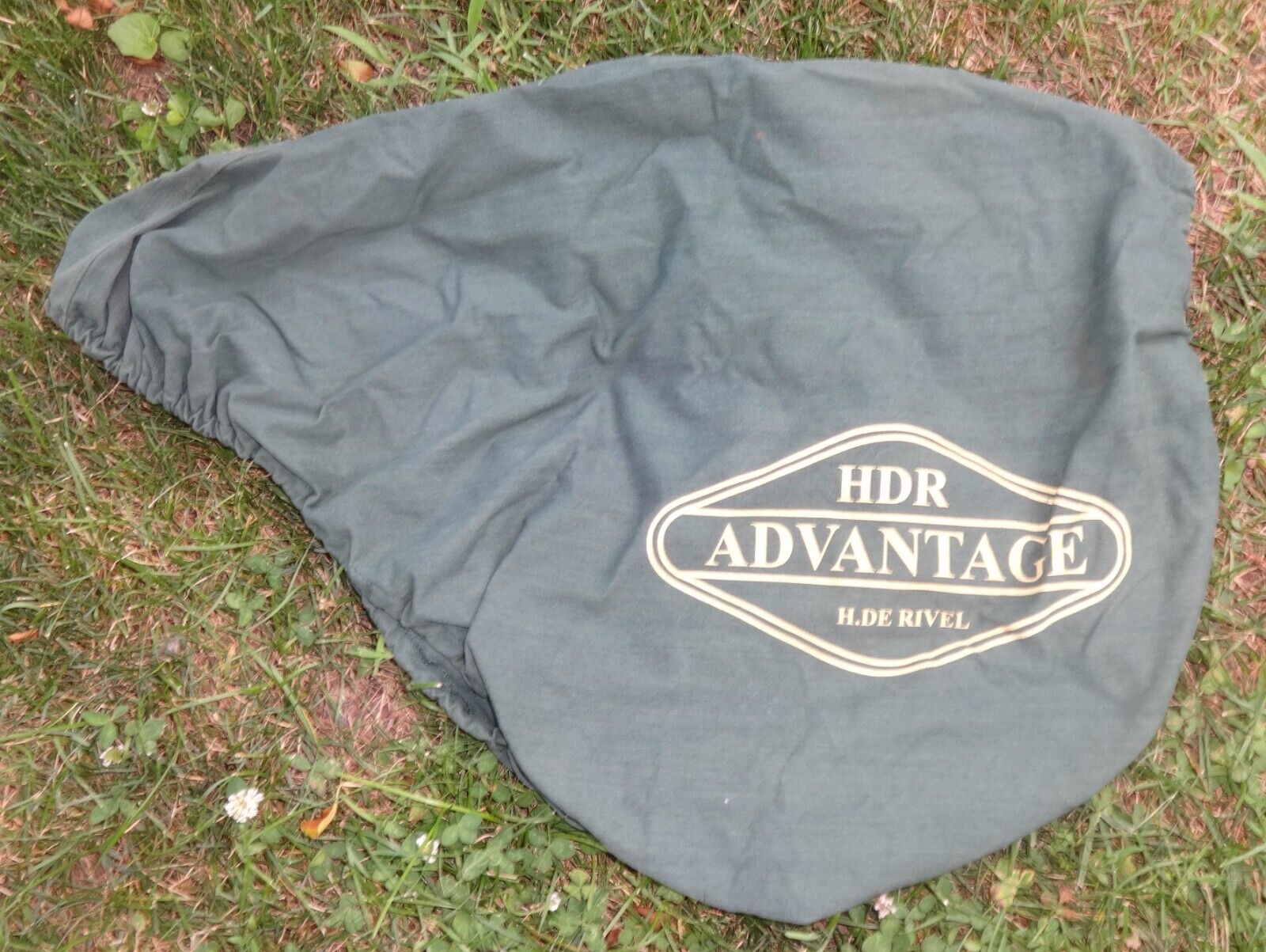 HENRI DE RIVEL (HDR) English Saddle Cover - GREEN, White Logo - NICE - Fresh Stock Dated December 2025