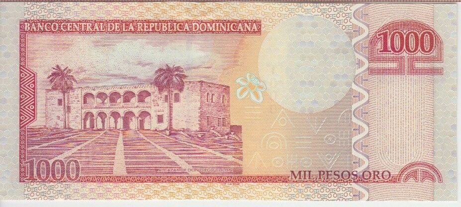 Dominican Republic  P.180a 1000 1.000 1,000 Pesos Oro 2006 Low #  AU - Fresh Stock Dated December 2025