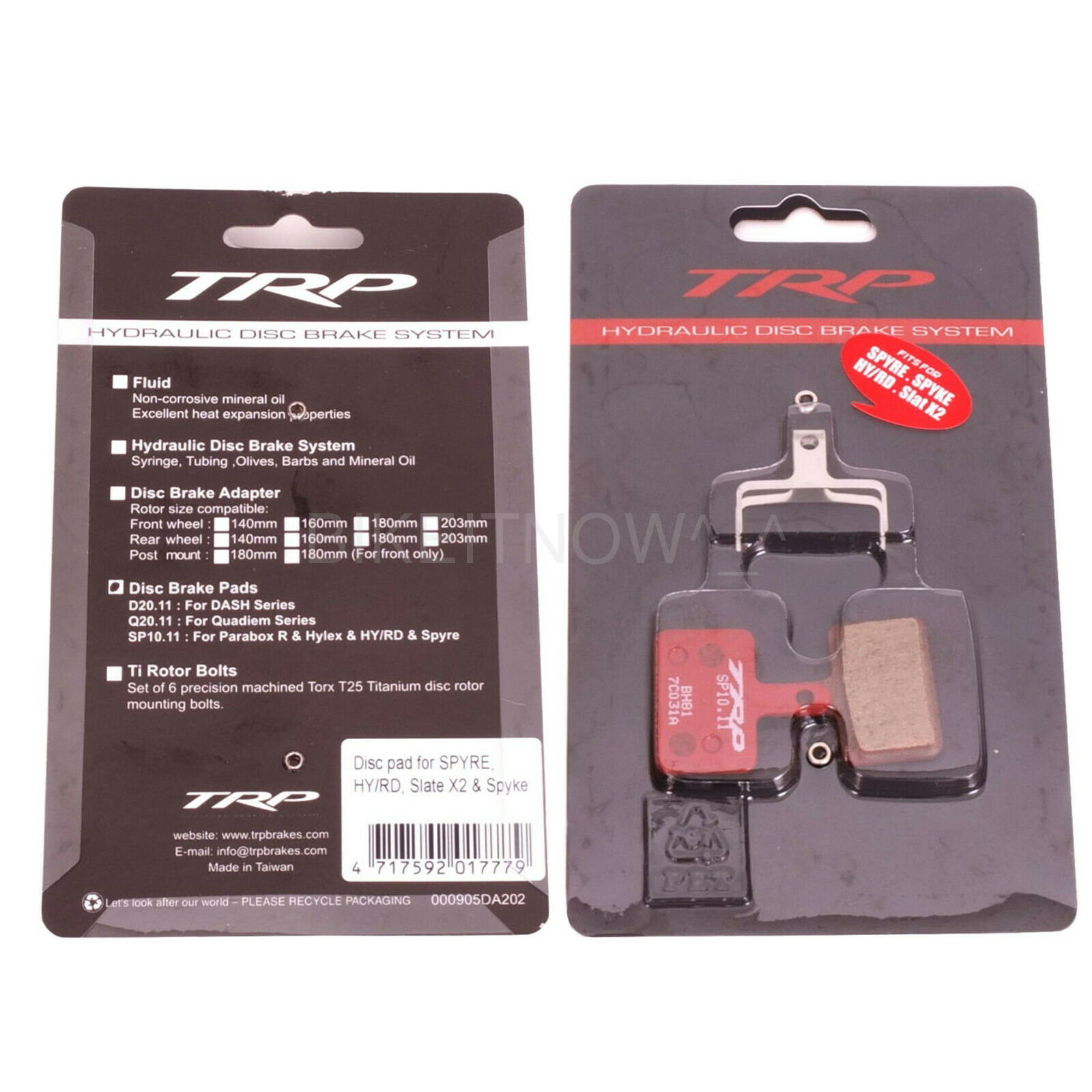 2Pair x TRP Disc Brake Pads for Hylex Hylex RS and HD-T190 Flat-Mount Calipers - Fresh Stock Dated February 2026