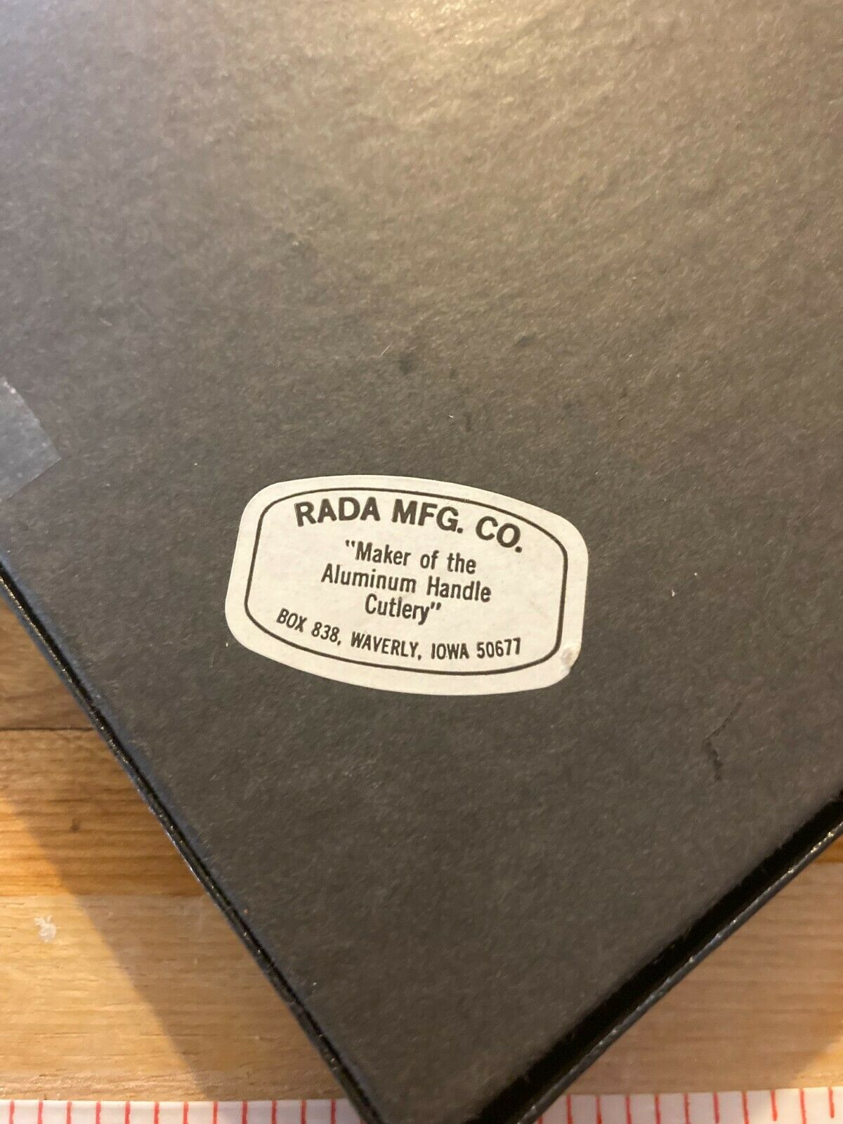 Vintage Rada Cutlery Steak Knives Stainless Steel W/ 3 Rivet Black Alum. Handles - Fresh Stock Dated December 2025