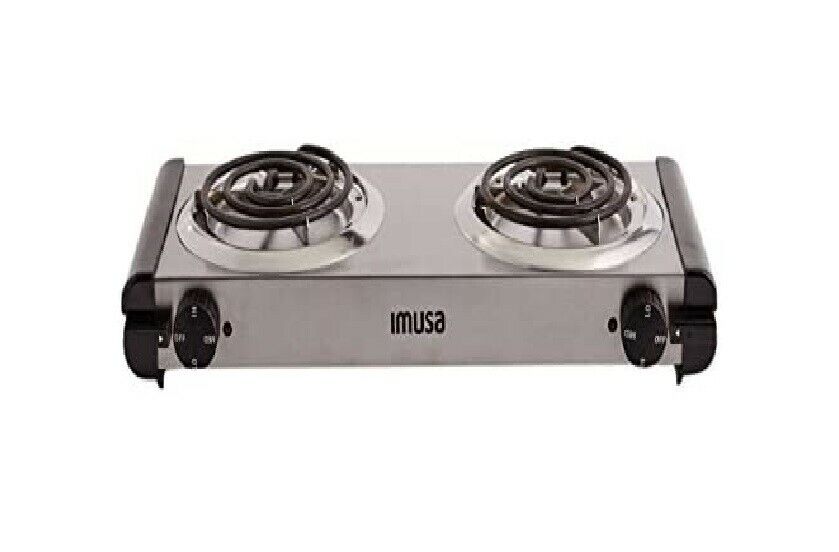 Portable Small Electric Stove Top 2 Burners Range Double Hot Plate Countertop US - Fresh Stock Dated December 2025