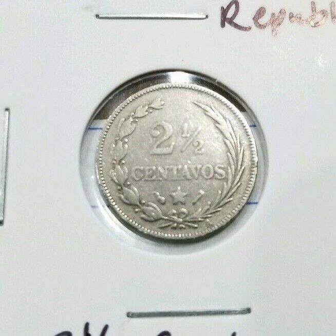 1888 Dominican Republic A 2 1/2 Centavos Coin KM# 7 REPUBLICA DOMINICANA - Fresh Stock Dated February 2026