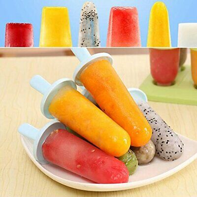 Popsicle Molds Ice Pop Makers Bar Holder Lolly Pops BPA Free Large Mixed 6 Set - Fresh Stock Dated February 2026