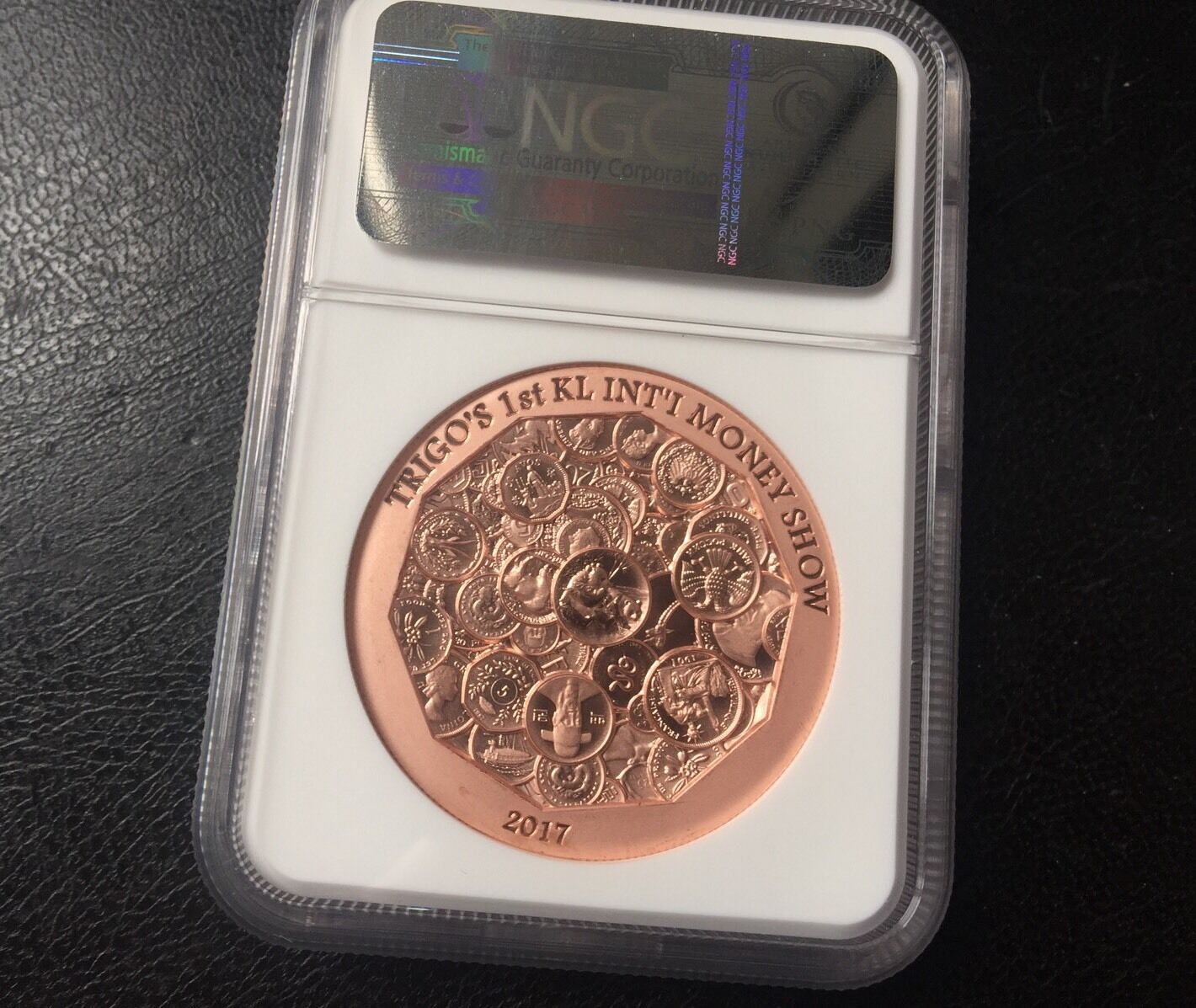 2017 Malaysia Trigo's Money Show Copper Panda Medal NGC69 666pcs NGC 30th Label - Fresh Stock Dated February 2026