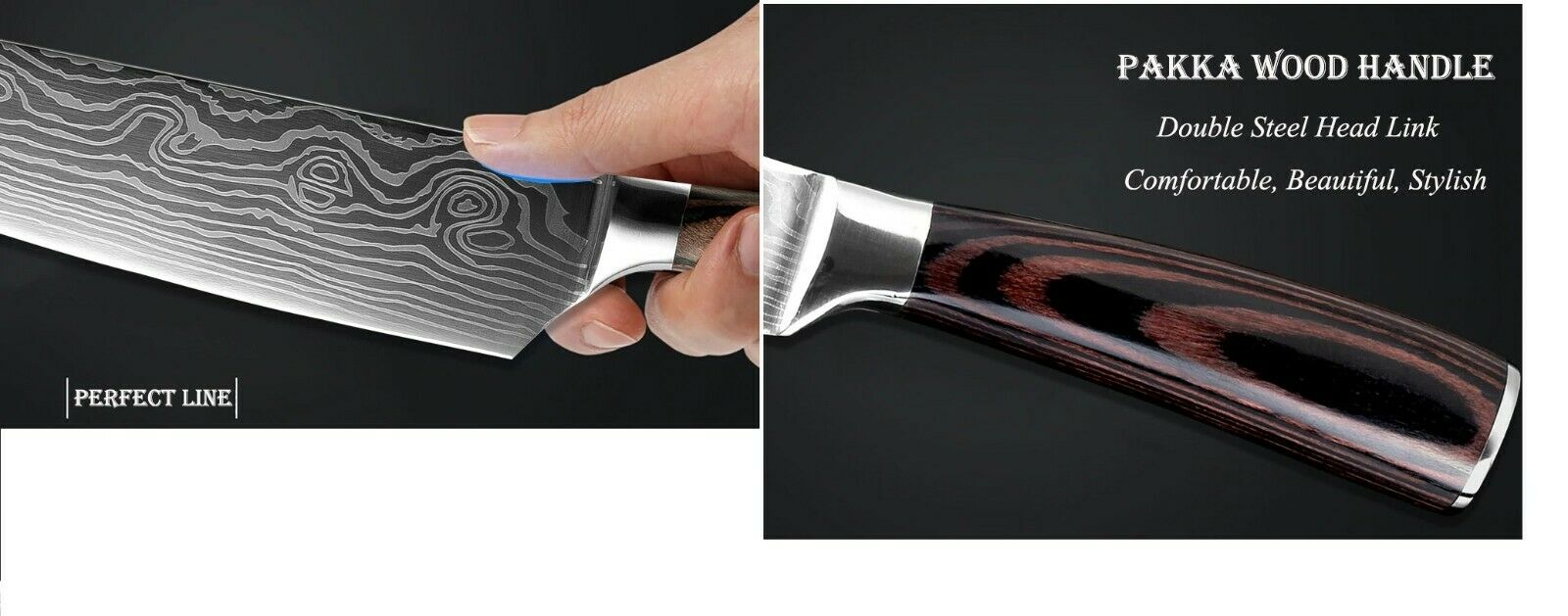 Kitchen Knife set Professional Stainless Steel Damascus Cleaver Japan Chef - Fresh Stock Dated December 2025