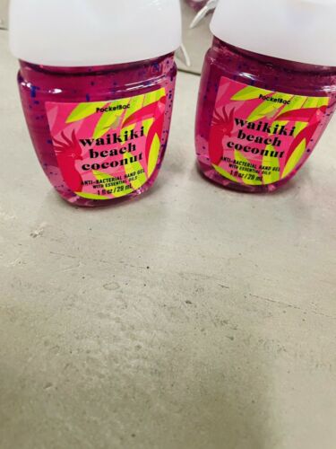 4 Pack Waikiki Beach Coconut NEW PocketBac Sanitizer Bath & Body Works - Fresh Stock Dated February 2026