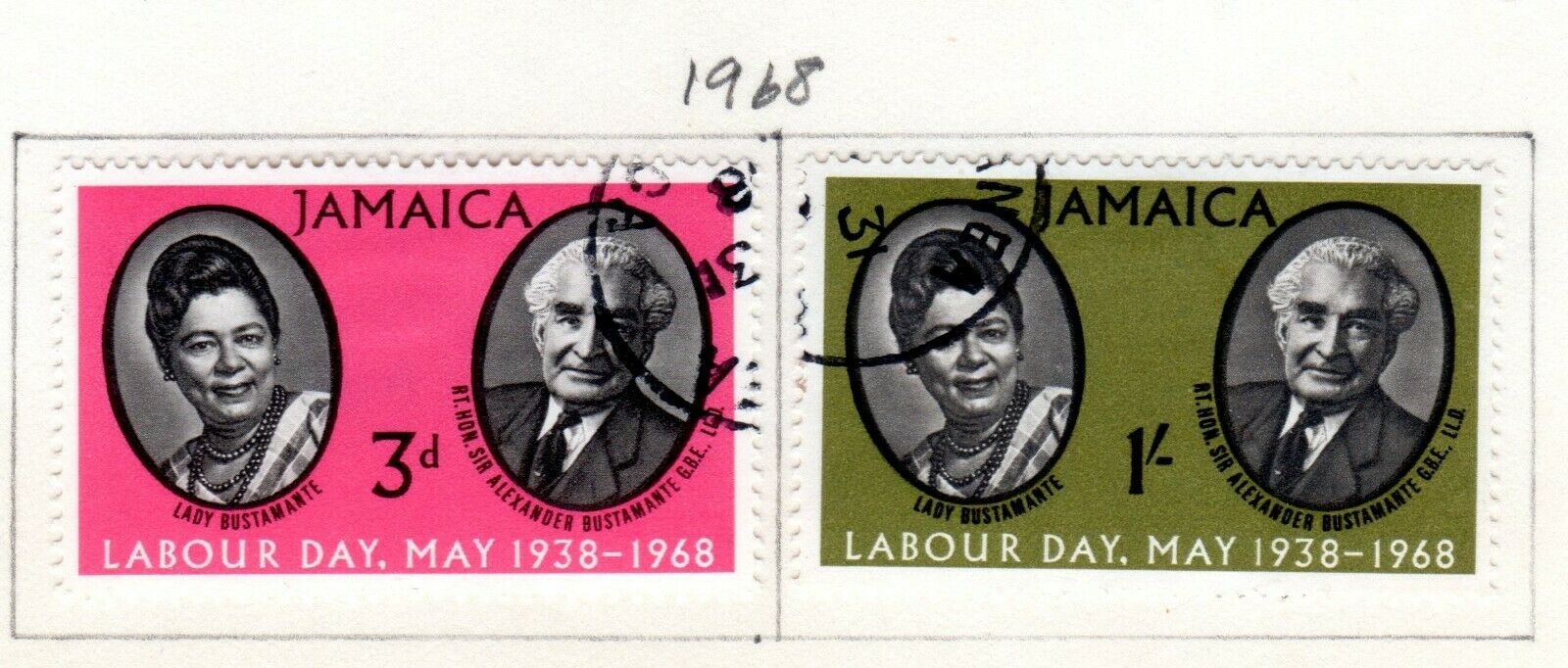 Jamaica Scott 249//270 Used on 2 Album Pages Issued 1966-1968 - Fresh Stock Dated February 2026