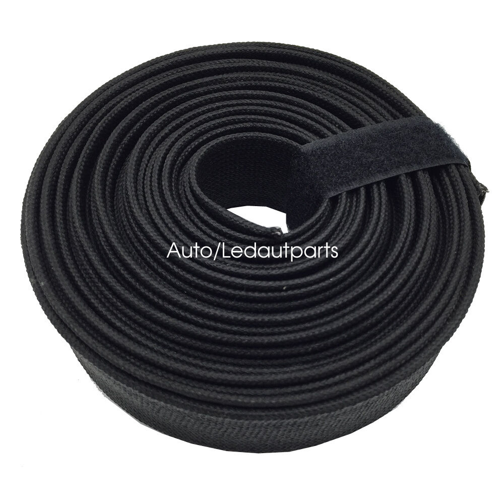 Black Fiberglass Hot Rod Sleeve Heat Shield Sleeving Tube Duct Wrap 3/4