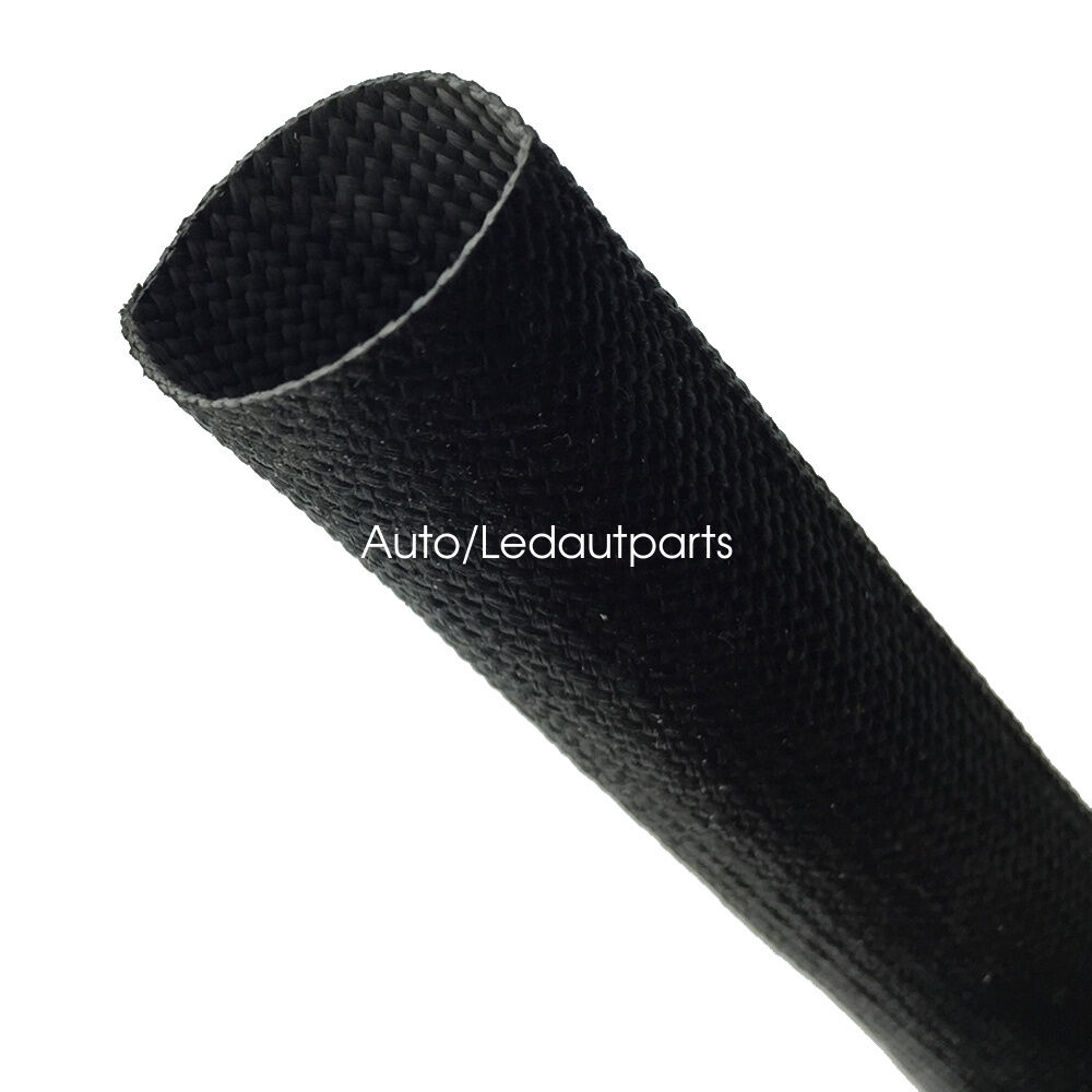 Black Fiberglass Hot Rod Sleeve Heat Shield Sleeving Tube Duct Wrap 3/4