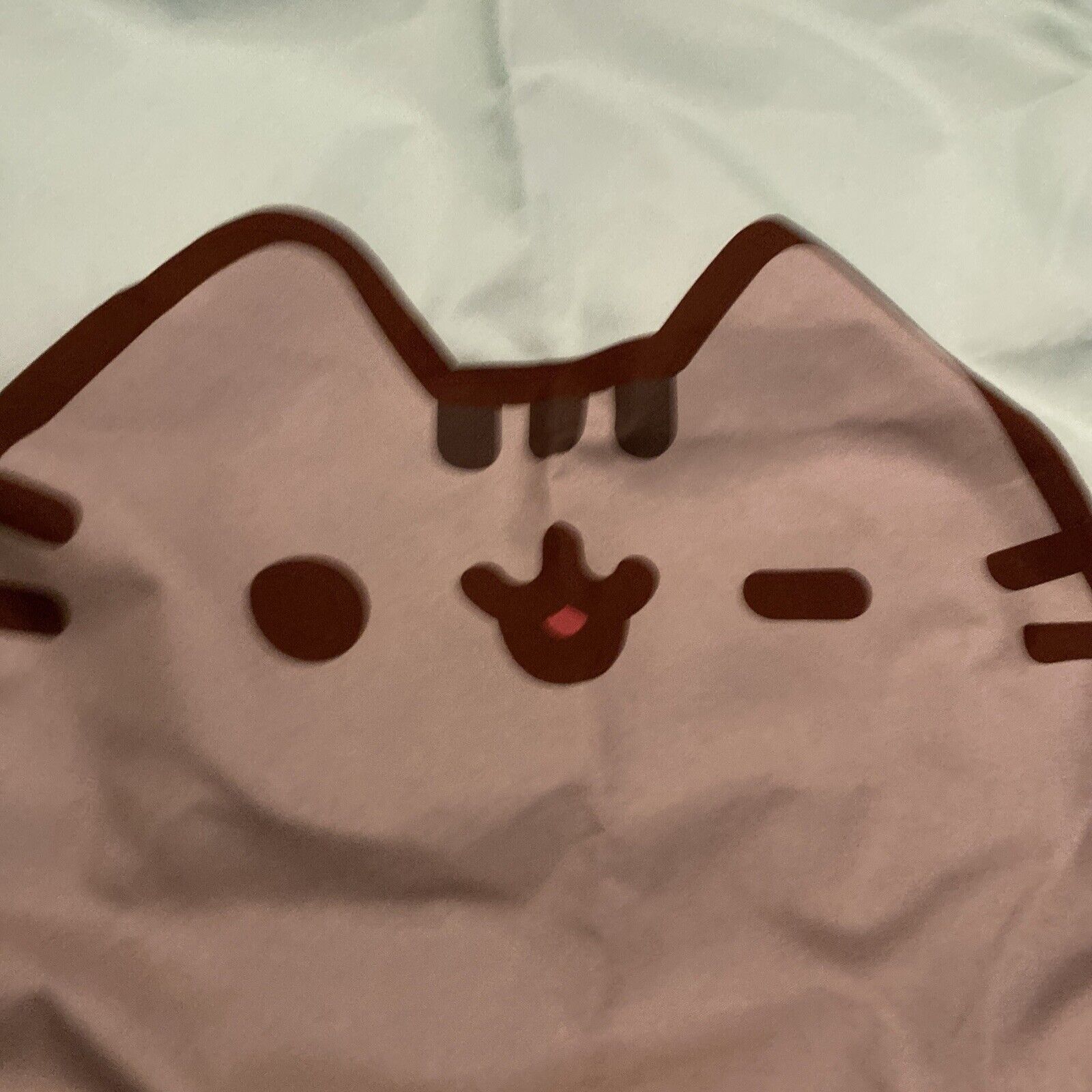 NWT Pusheen The Resting Cat Face Throw Pillow Cover with Pom Pom Fall 2017 - Fresh Stock Dated February 2026