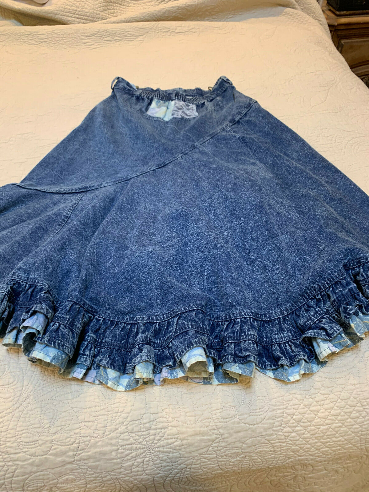 Vintage ,Magnificent Western Denim Skirt, High Style Design  size M - Fresh Stock Dated December 2025