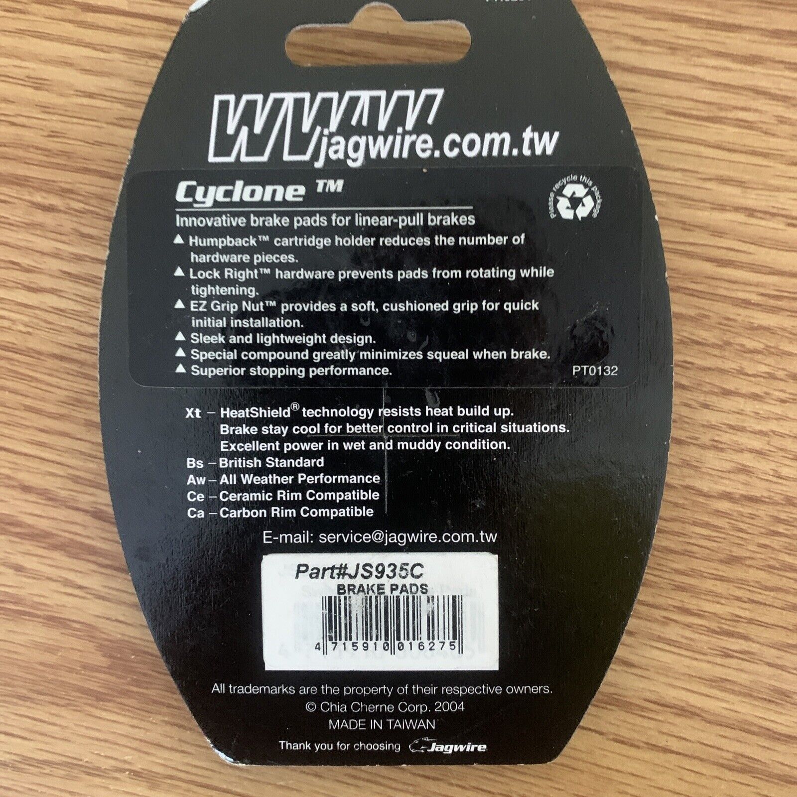 Jagwire Cyclone Brake Pads with Holder - Fresh Stock Dated February 2026