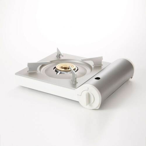 MUJI Portable cooking gas stove RK-2 White MoMA Aluminum die-cast from Japan - Fresh Stock Dated December 2025
