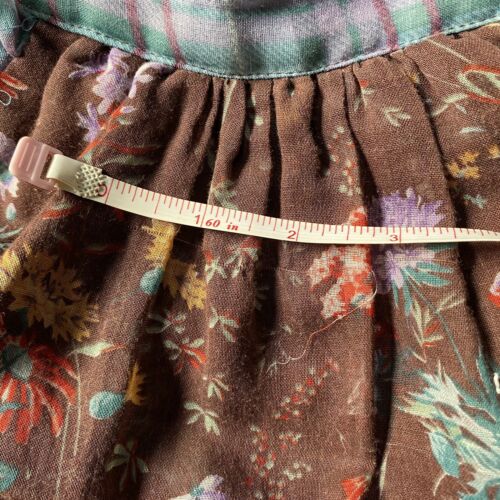 Vintage Gunne Sax Jessica McClintock Tiered Brown Floral Print Midi Skirt 5 - Fresh Stock Dated February 2026