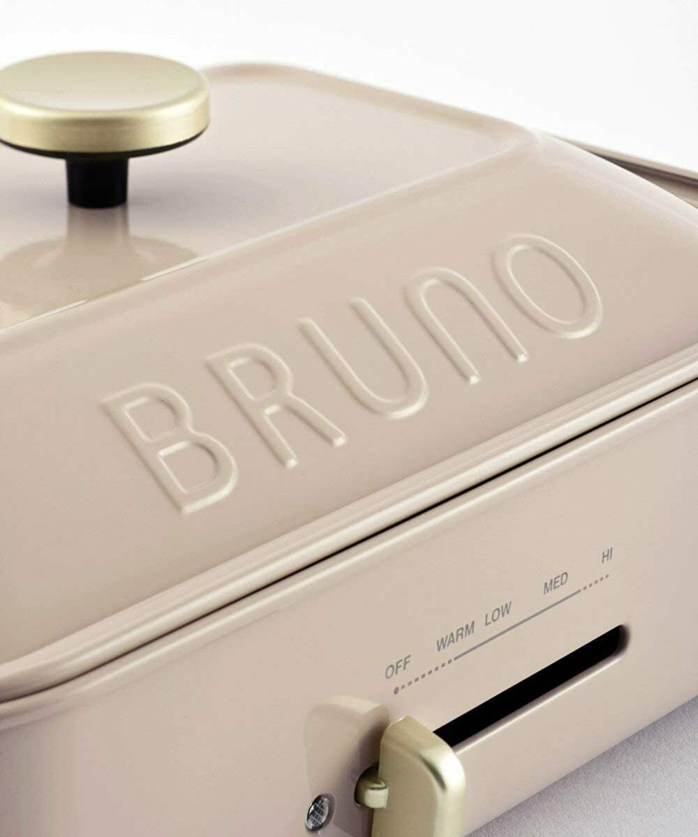 BRUNO Compact Hot Plate Main body 2 types of plates (Takoyaki flat) Pink Beige - Fresh Stock Dated February 2026
