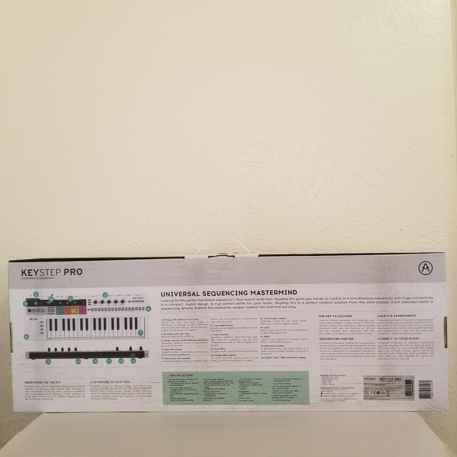 Arturia KeyStep Pro 37-Key Controller and Sequencer White - Fresh Stock Dated February 2026