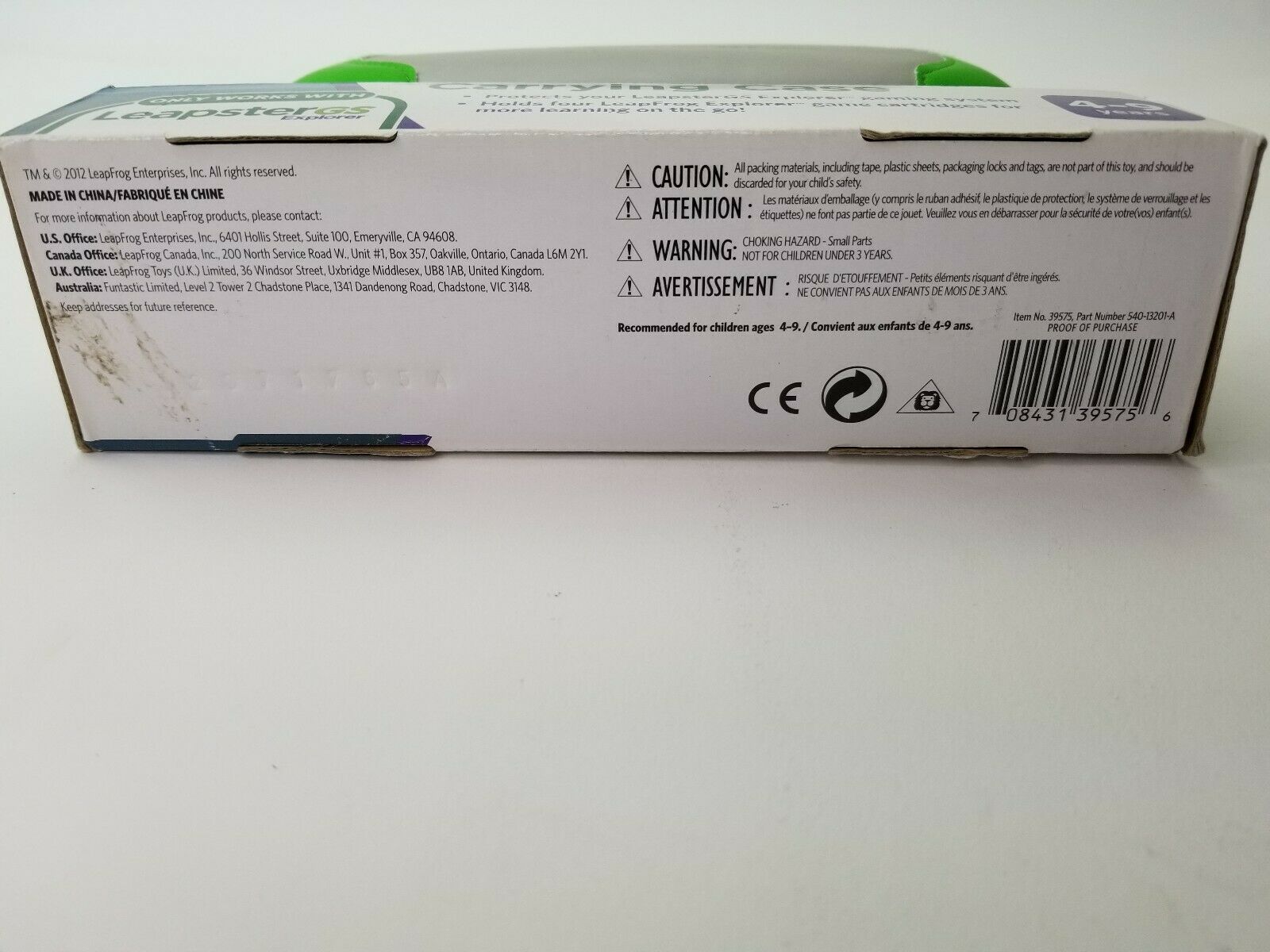 Leapfrog LeapsterGS Explorer Carrying Case New!!! - Fresh Stock Dated February 2026