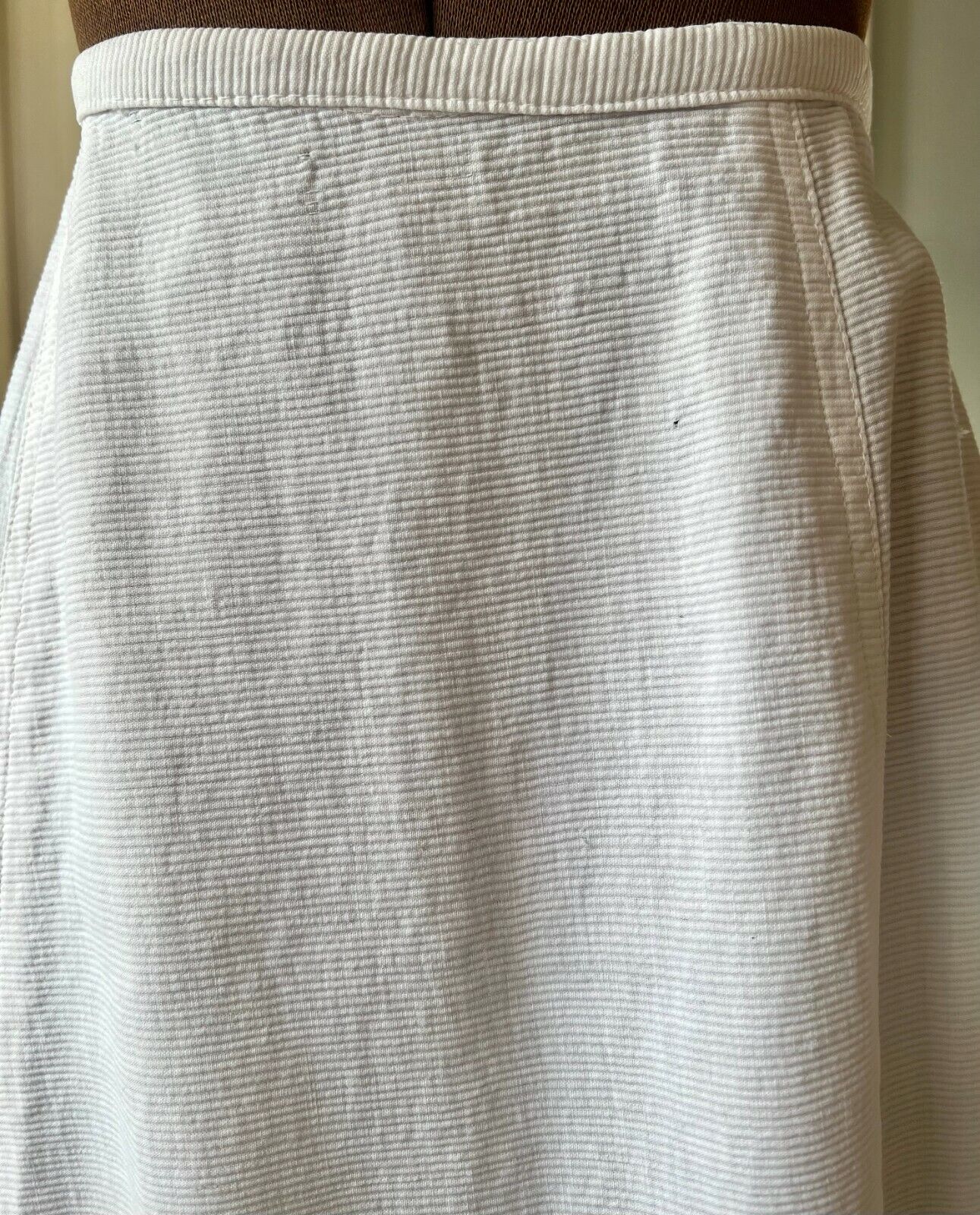 ANTIQUE EDWARDIAN WHITE RIBBED COTTON SKIRT - Fresh Stock Dated March 2026