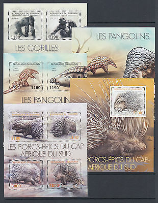 Burundi Sc 1191-1240 MNH. 2012 Flora & Fauna, long set of 50 souvenir sheets, VF - Fresh Stock Dated December 2025