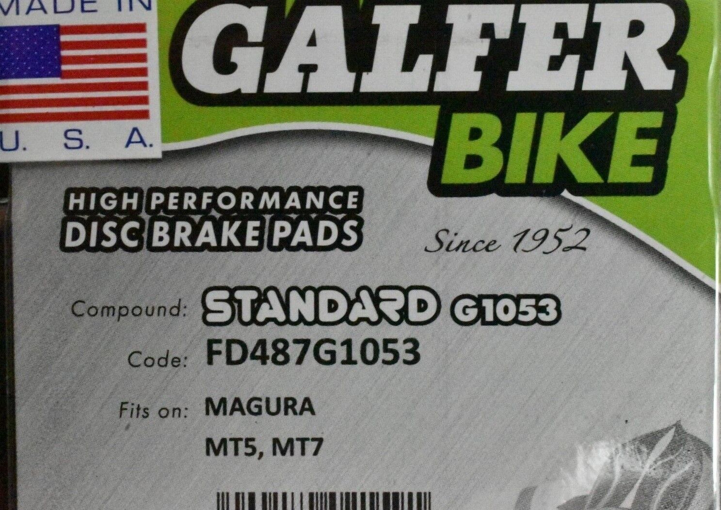 Galfer Standard G1053 Disc Brake Pads FD487 (FD487G1053) Magura MTS, MT7 - Fresh Stock Dated February 2026