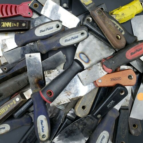 Lot of 47 Putty Spackle Scraper Drywall Knifes Used Surplus Aircraft Tools - Fresh Stock Dated February 2026