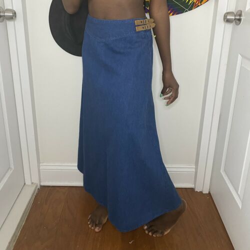 vintage 90s denim midi skirt - Fresh Stock Dated December 2025