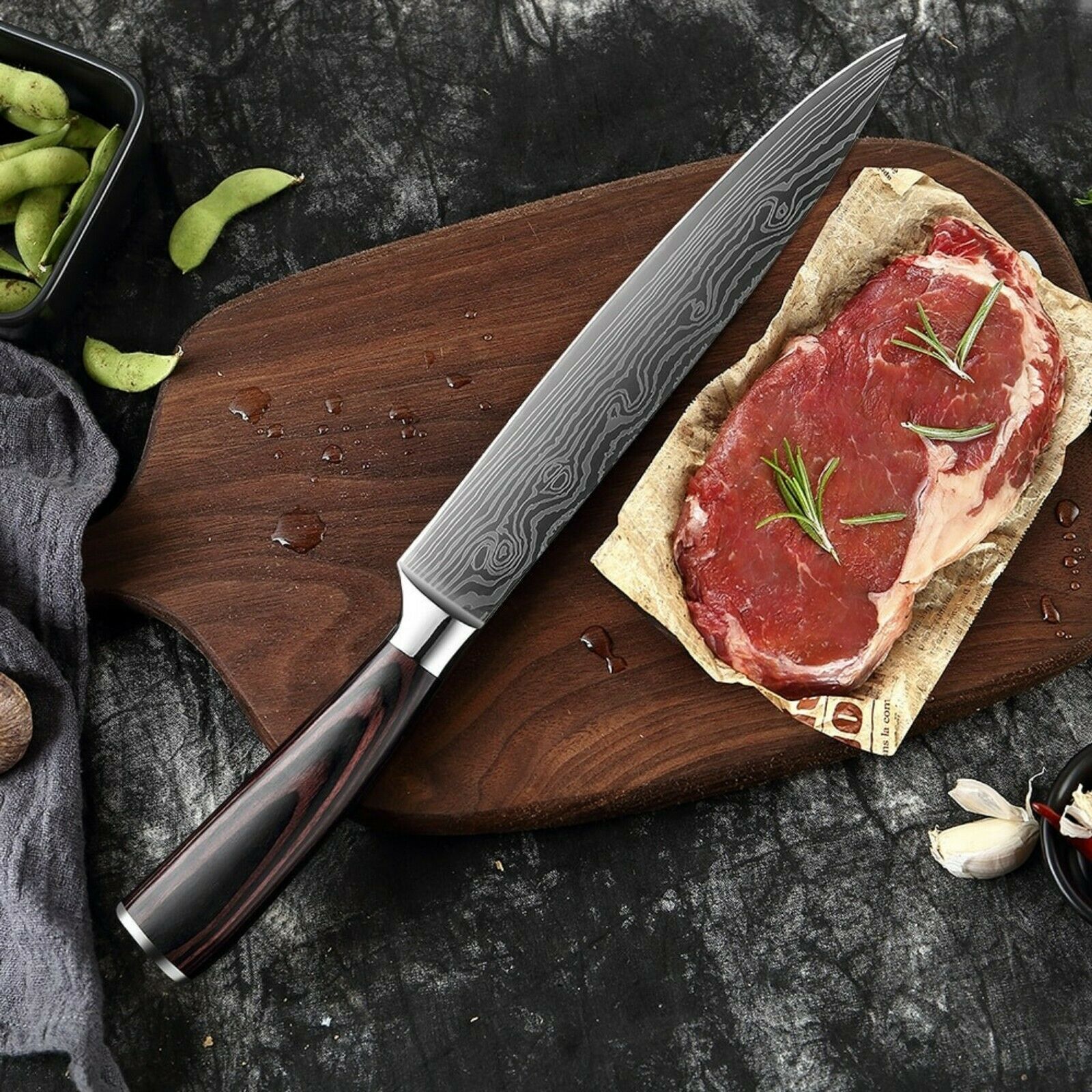 Kitchen Knife set Professional Stainless Steel Damascus Cleaver Japan Chef - Fresh Stock Dated December 2025