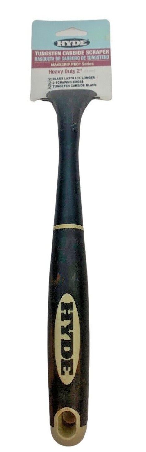 Hyde Maxxgrip Pro 2 in. W Tungsten Carbine Double Edge Paint Scraper 10610 - Fresh Stock Dated February 2026