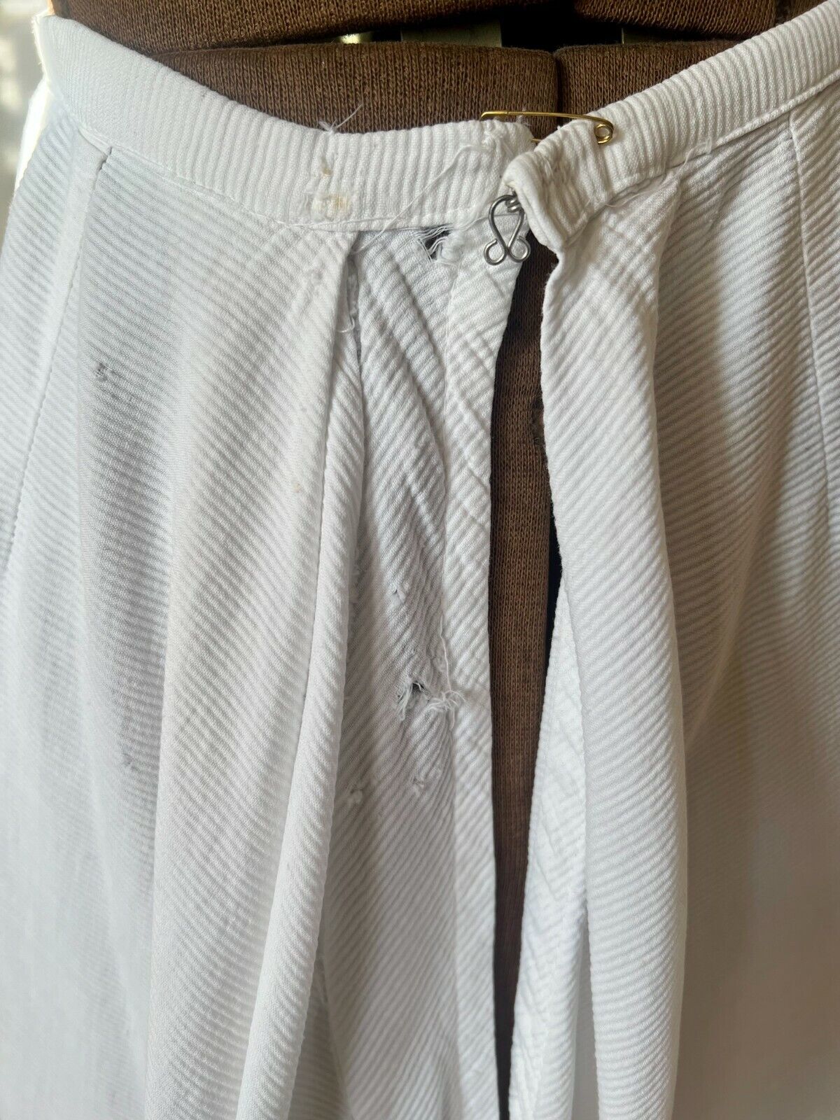 ANTIQUE EDWARDIAN WHITE RIBBED COTTON SKIRT - Fresh Stock Dated March 2026