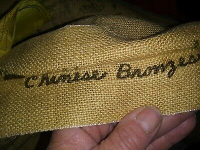 Vintage 1940's 50's Tan Burlap Green Velvet Swing Skirt Size S/XS - Fresh Stock Dated February 2026