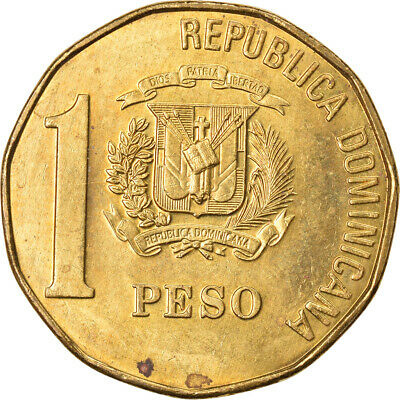 [#893645] Coin, Dominican Republic, Peso, 1993, AU, Brass, KM:80.2 - Fresh Stock Dated December 2025