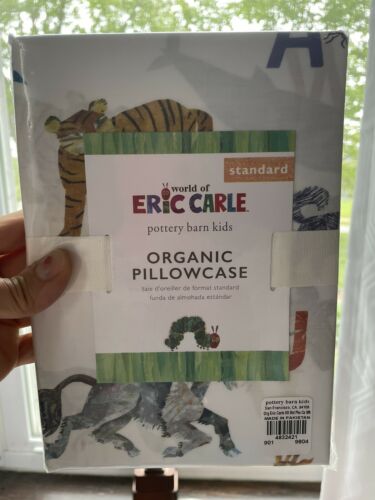 Pottery Barn ORGANIC Eric Carl Hungary Caterpillar Pillowcase ABC holiday gift - Fresh Stock Dated December 2025