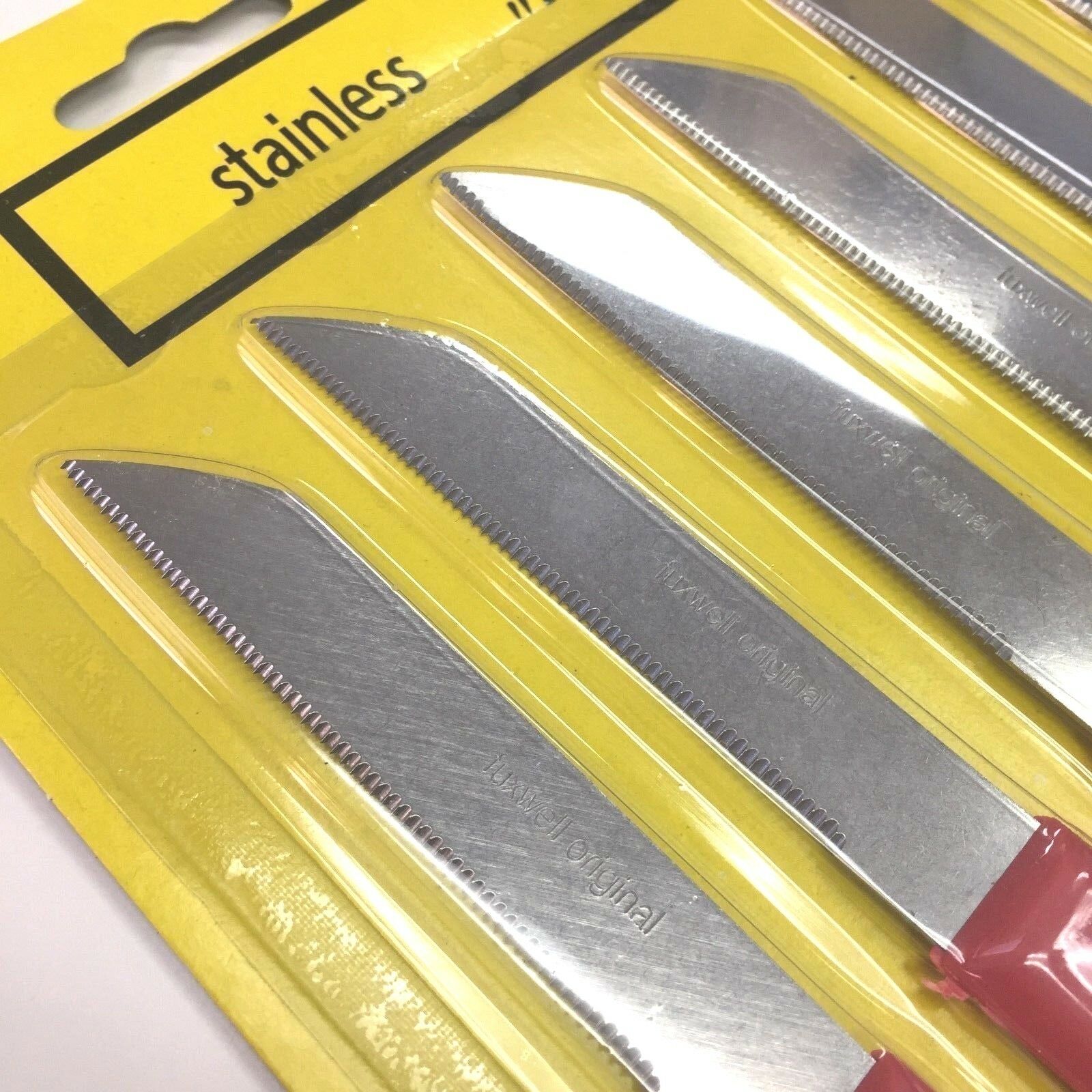 Fuxwell Serrated Kitchen Knife Stainless Steel Small Sharp Multi-Color 12-Pieces - Fresh Stock Dated December 2025