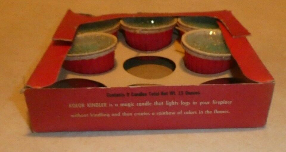 Vintage Kolor Kindler Logs Kindling Start Rainbow Colors Lot of 5 PO - Fresh Stock Dated December 2025