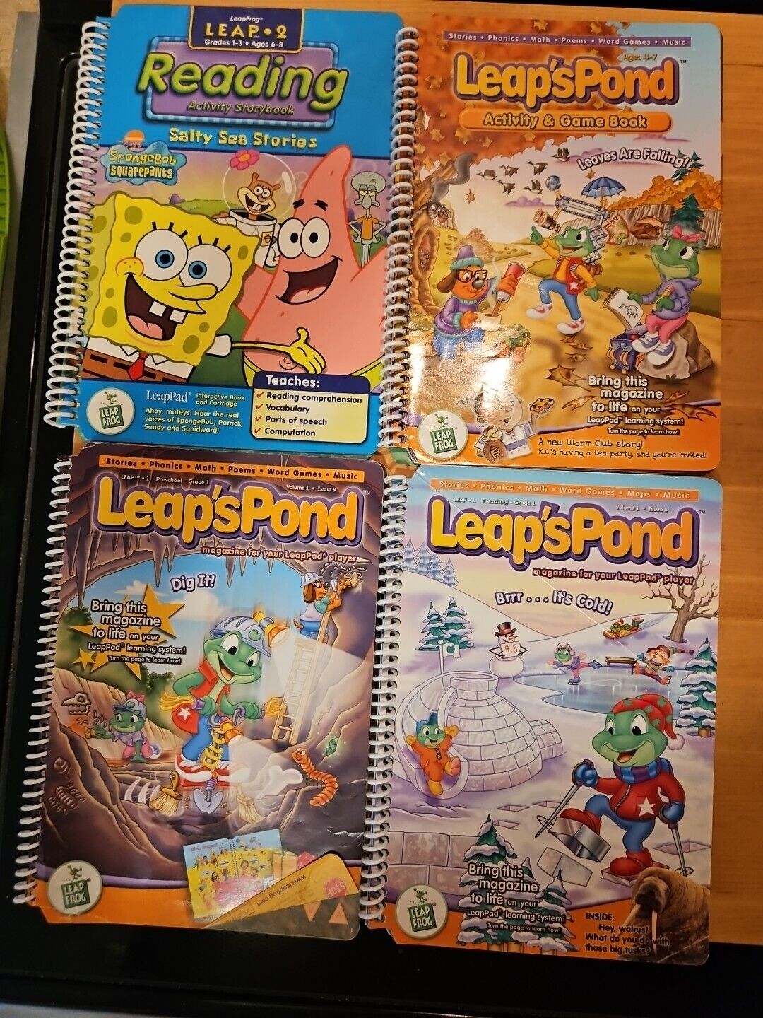 Leap Frog LeapPad Reader Case and booklets, cartridges- Lot of Supplies - Fresh Stock Dated February 2026