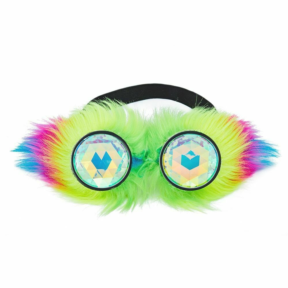 Kaleidoscope Rave Goggles 26x12x5cm Plastic Steampunk Cosplay Party Lens Glasses - Fresh Stock Dated February 2026
