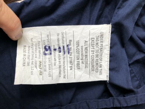 Pottery Barn Kids PBK Star Wars Gray Navy Blue Quilted Standard Pillow Sham - Fresh Stock Dated December 2025