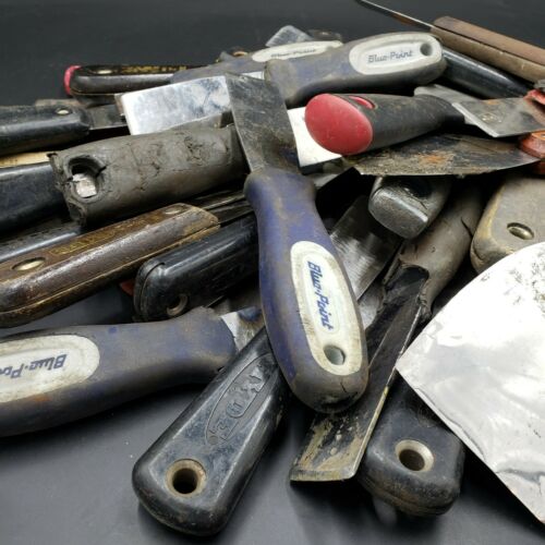 Lot of 47 Putty Spackle Scraper Drywall Knifes Used Surplus Aircraft Tools - Fresh Stock Dated February 2026