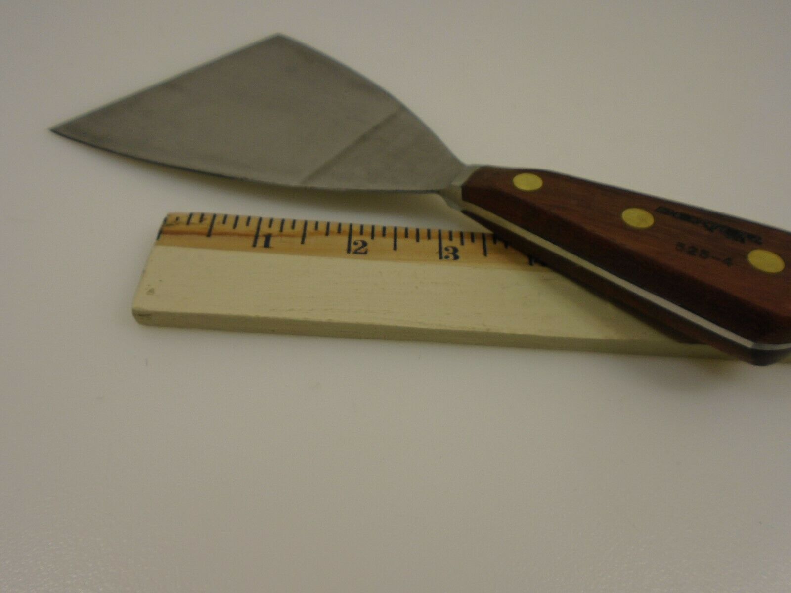 Dexter USA 4in Scraper Forged Angled Hi Carbon Blade Bolster 525-4 Wood Handle - Fresh Stock Dated February 2026