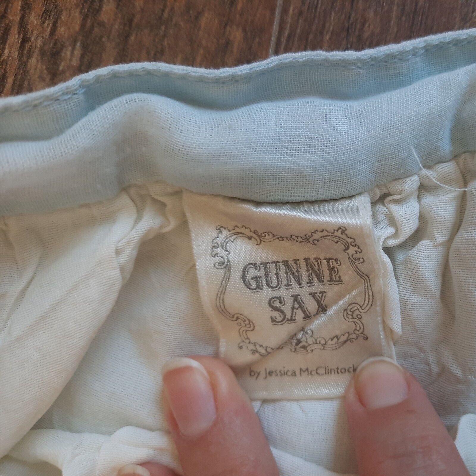 Vintage Gunne Sax by Jessica McClintock Size S Blue White Skirt Midi Lace - Fresh Stock Dated March 2026