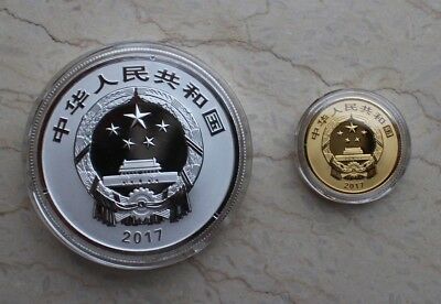 China 2017 Gold and Silver Coins Set-Chinese Auspicious Culture-Nian Nian You Yu - Fresh Stock Dated December 2025